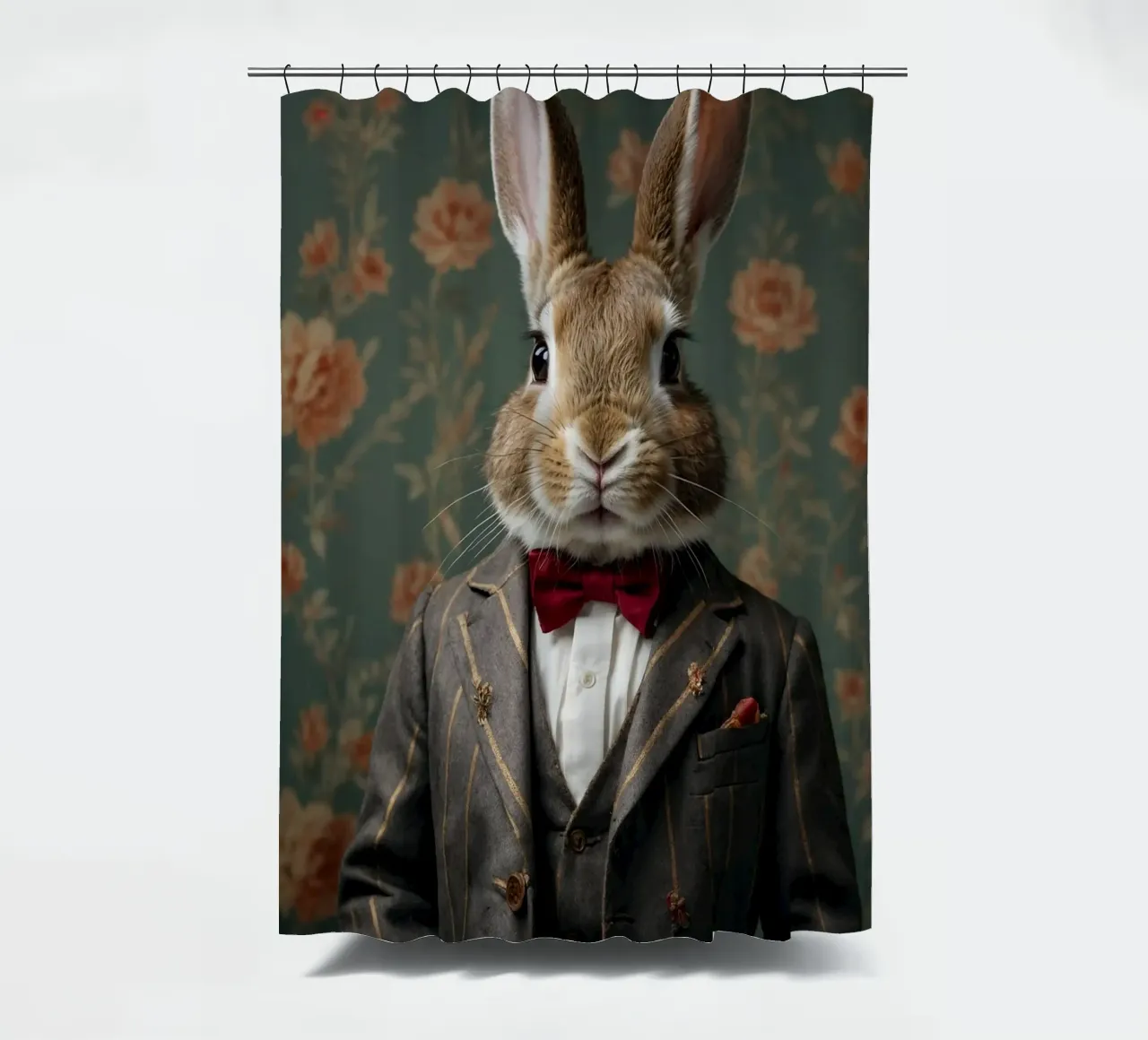 🐇 The Dapper Rabbit 🎩🐰 Fatevi da parte, fashionisti! Questo coniglio tenda da doccia da Beasts of Nobility