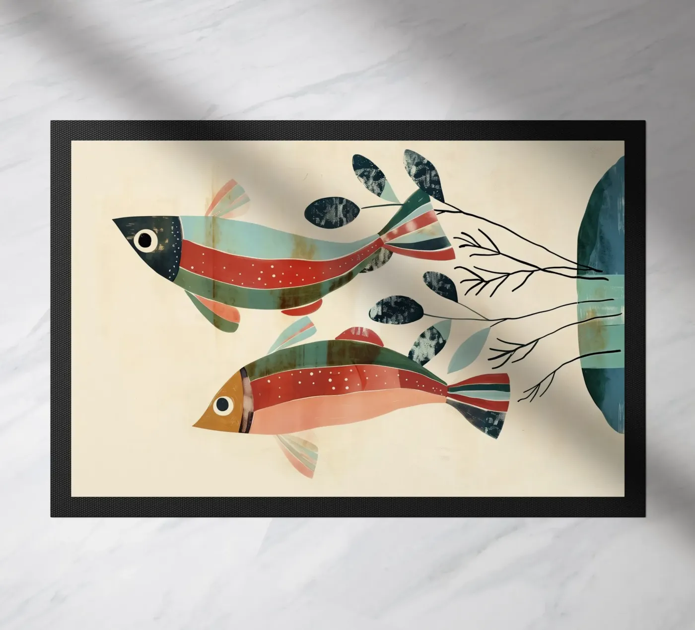 Dancing Fish doormat by softsoul