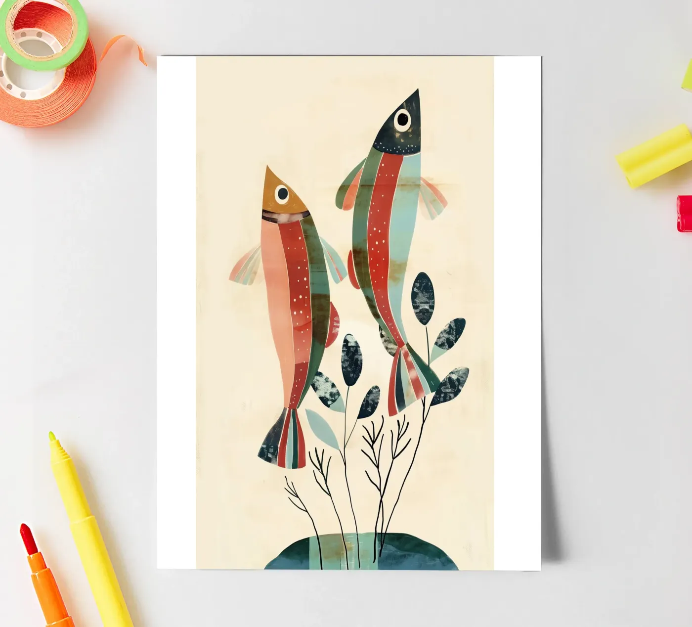 Dancing Fish sticker sheet by softsoul