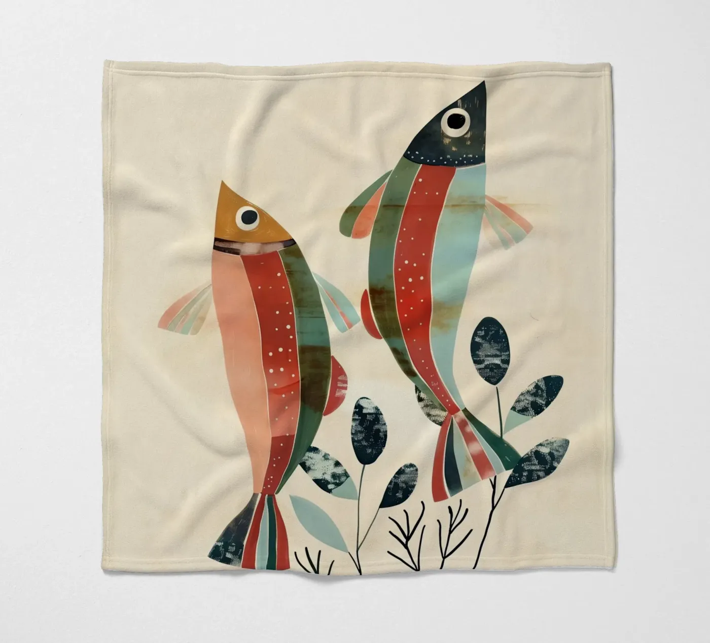Dancing Fish fleecedeken van softsoul