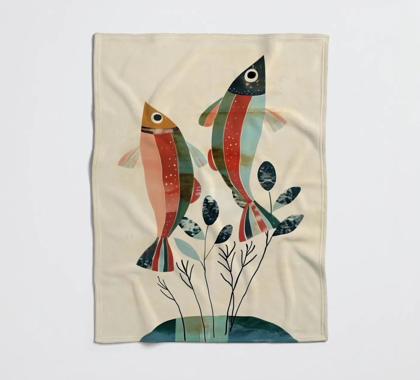 Dancing Fish fleecedeken van softsoul