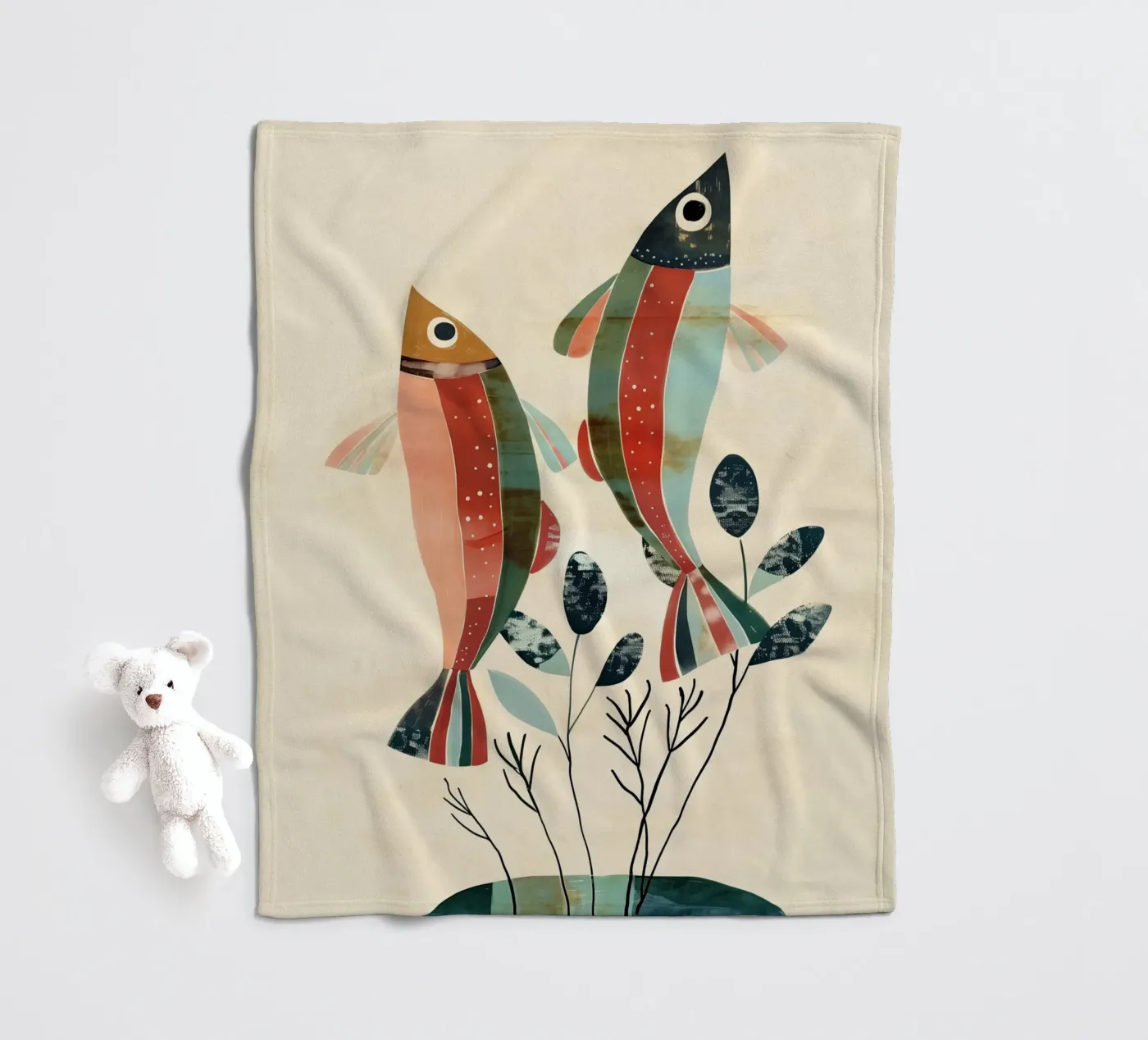 Dancing Fish fleecedeken van softsoul