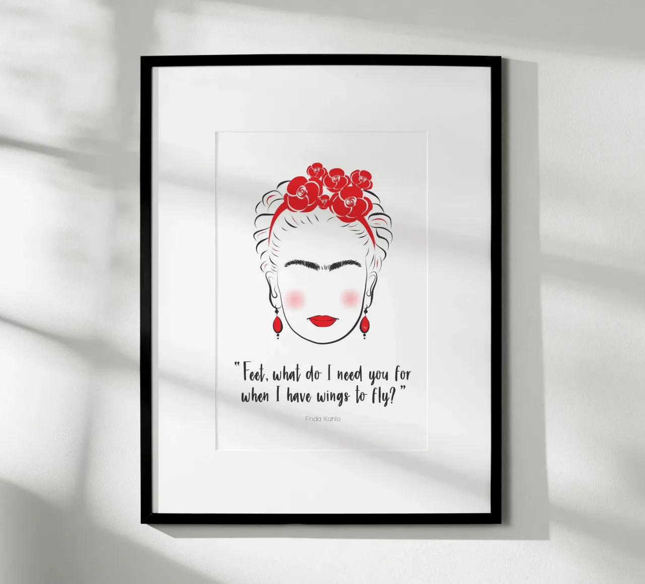 Frida Kahlo Ritratto Ali Citazione poster da Martina