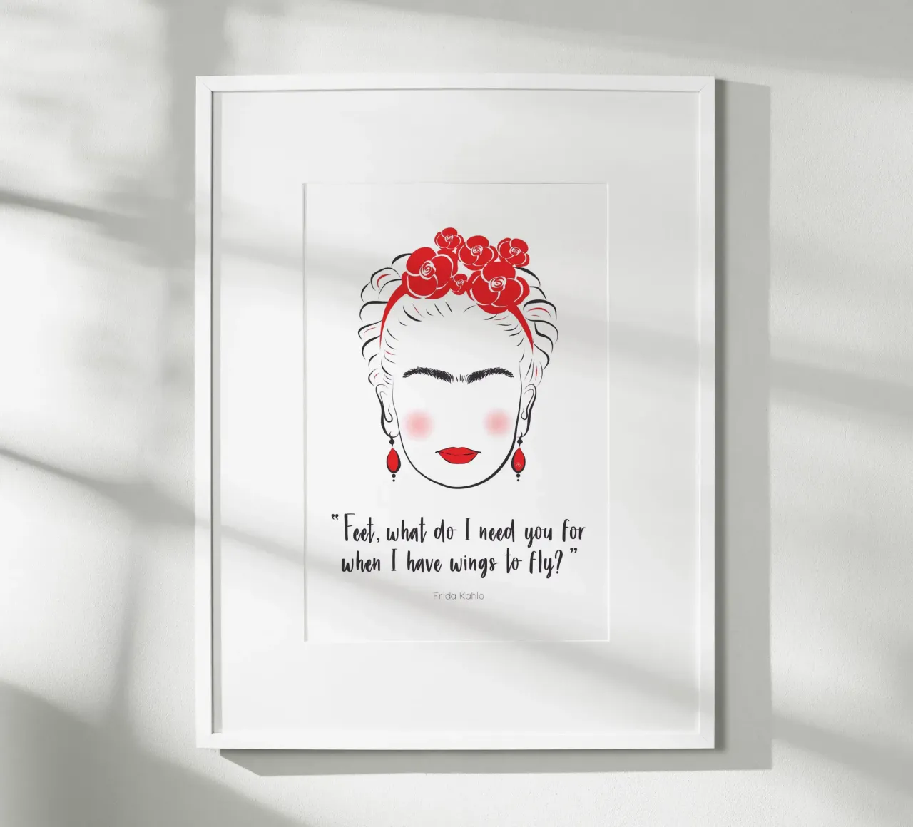 Frida Kahlo Ritratto Ali Citazione poster da Martina