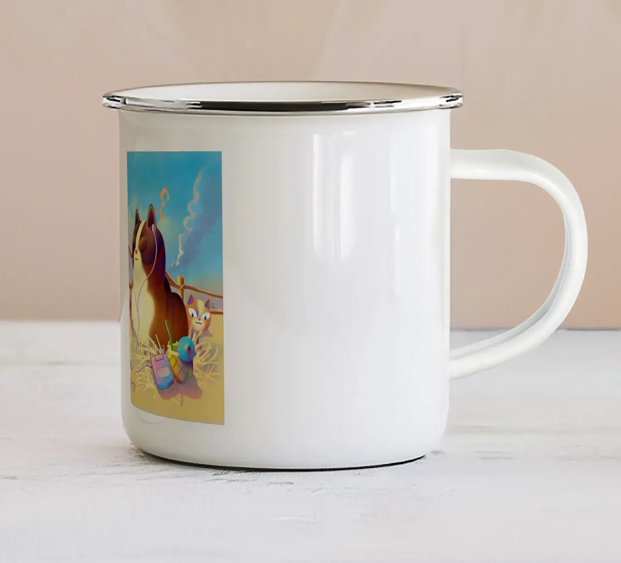 Territorio tazza in smalto da Artascy Art