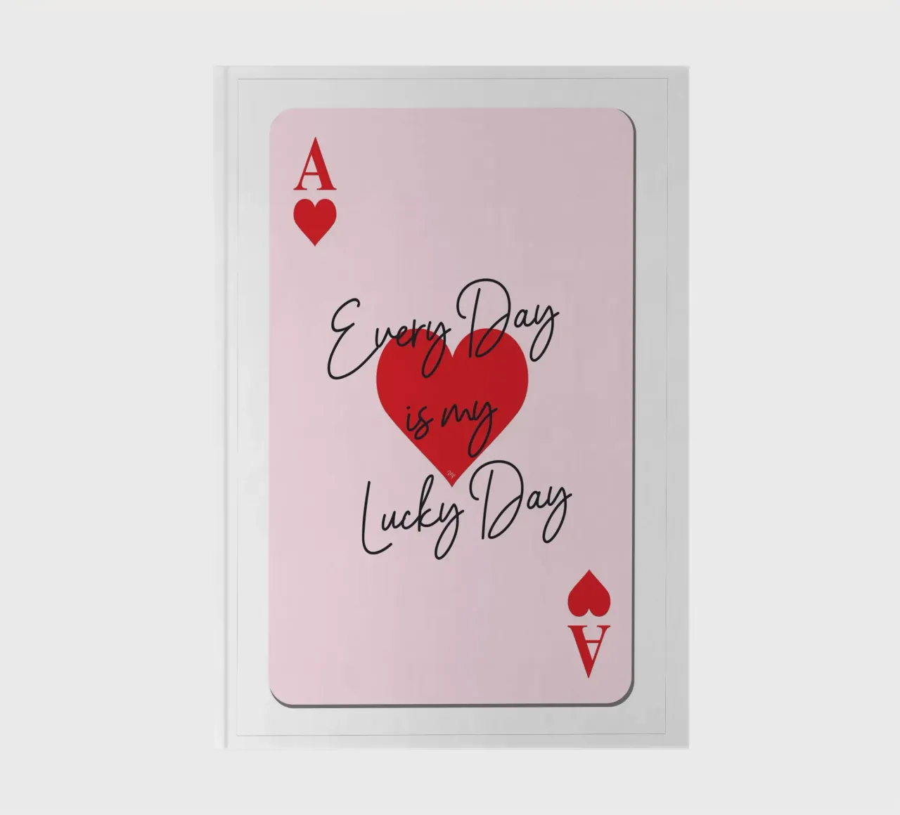 Every day is my lucky day playing card notebook by Martina