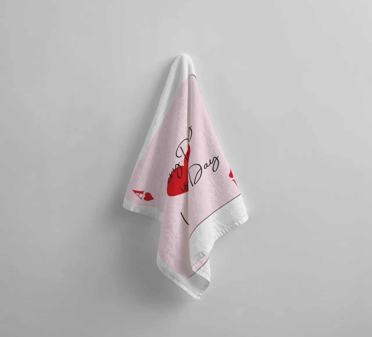 Every day is my lucky day playing card towel by Martina