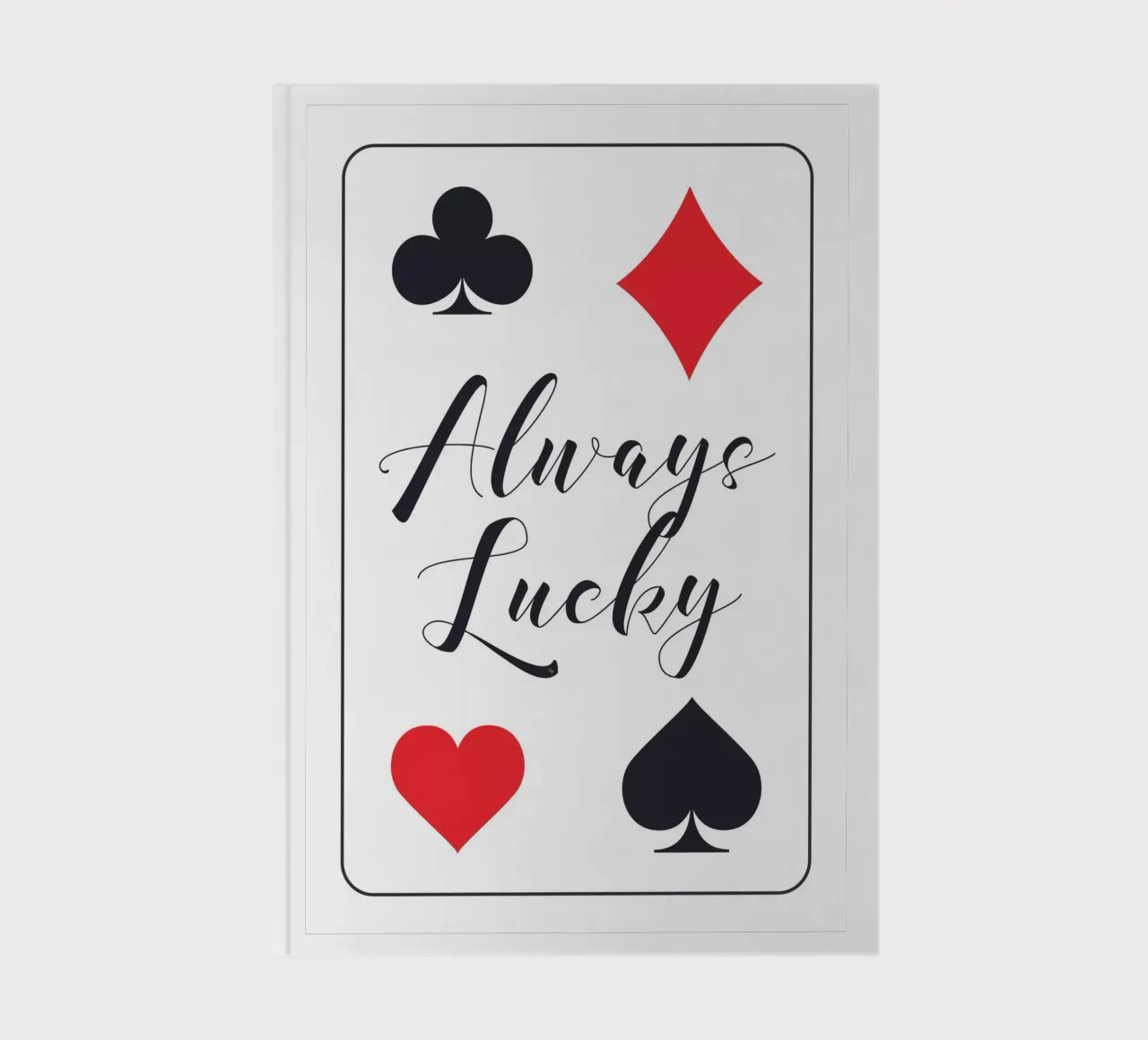 Always Lucky Playing card notebook by Martina
