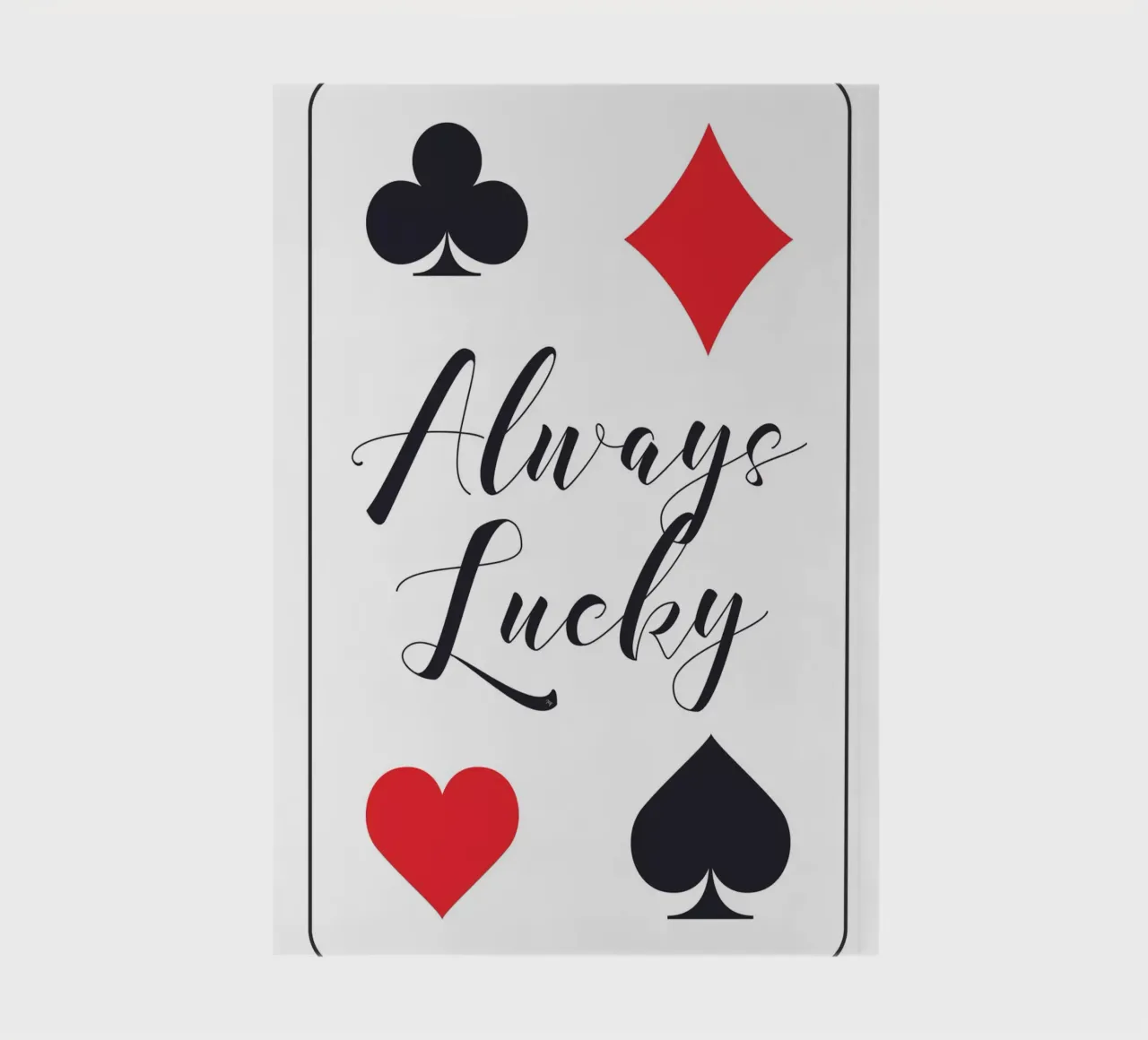 Always Lucky Playing card notebook by Martina