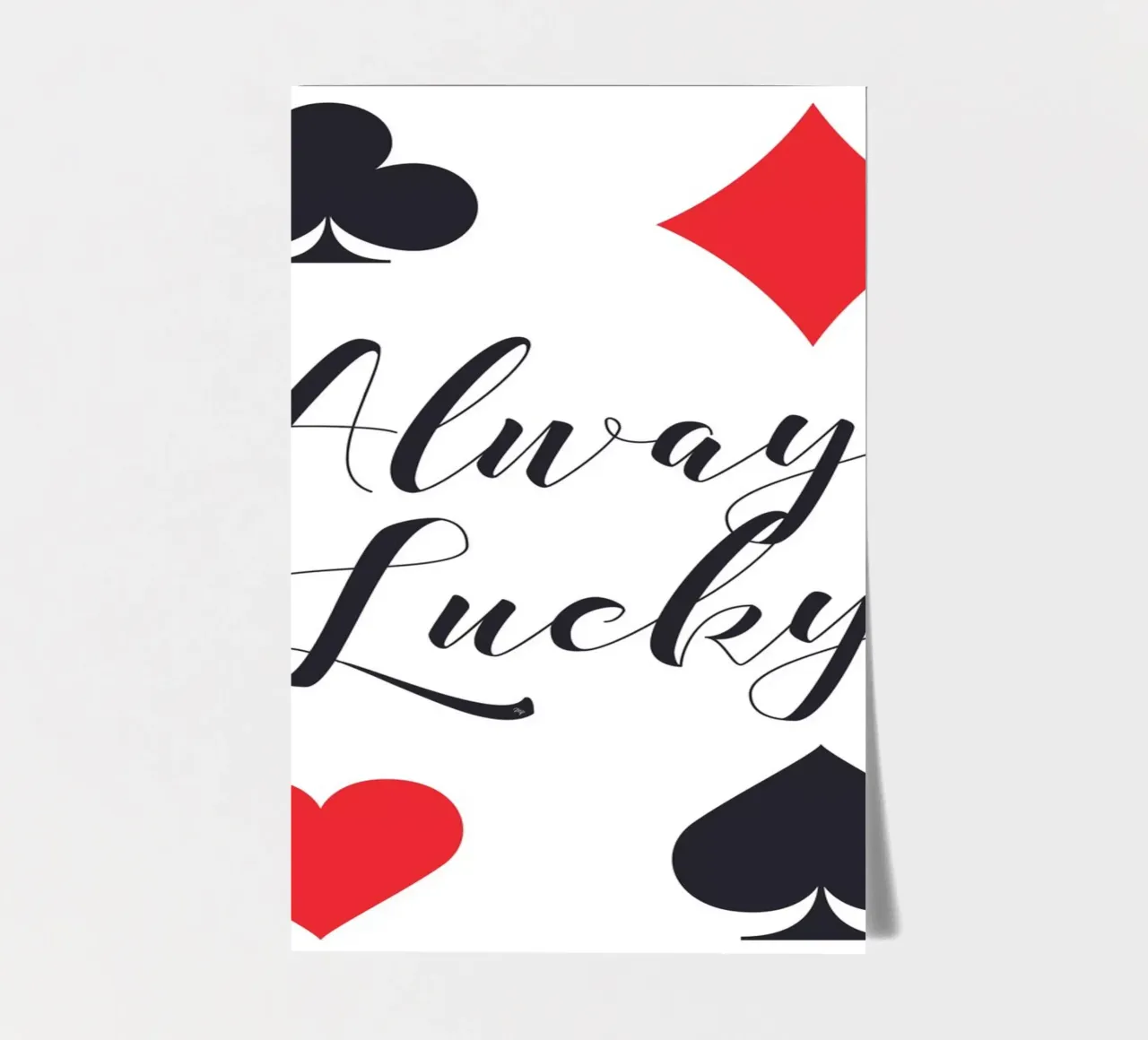 Always Lucky Spielkarte Stickerbogen von Martina