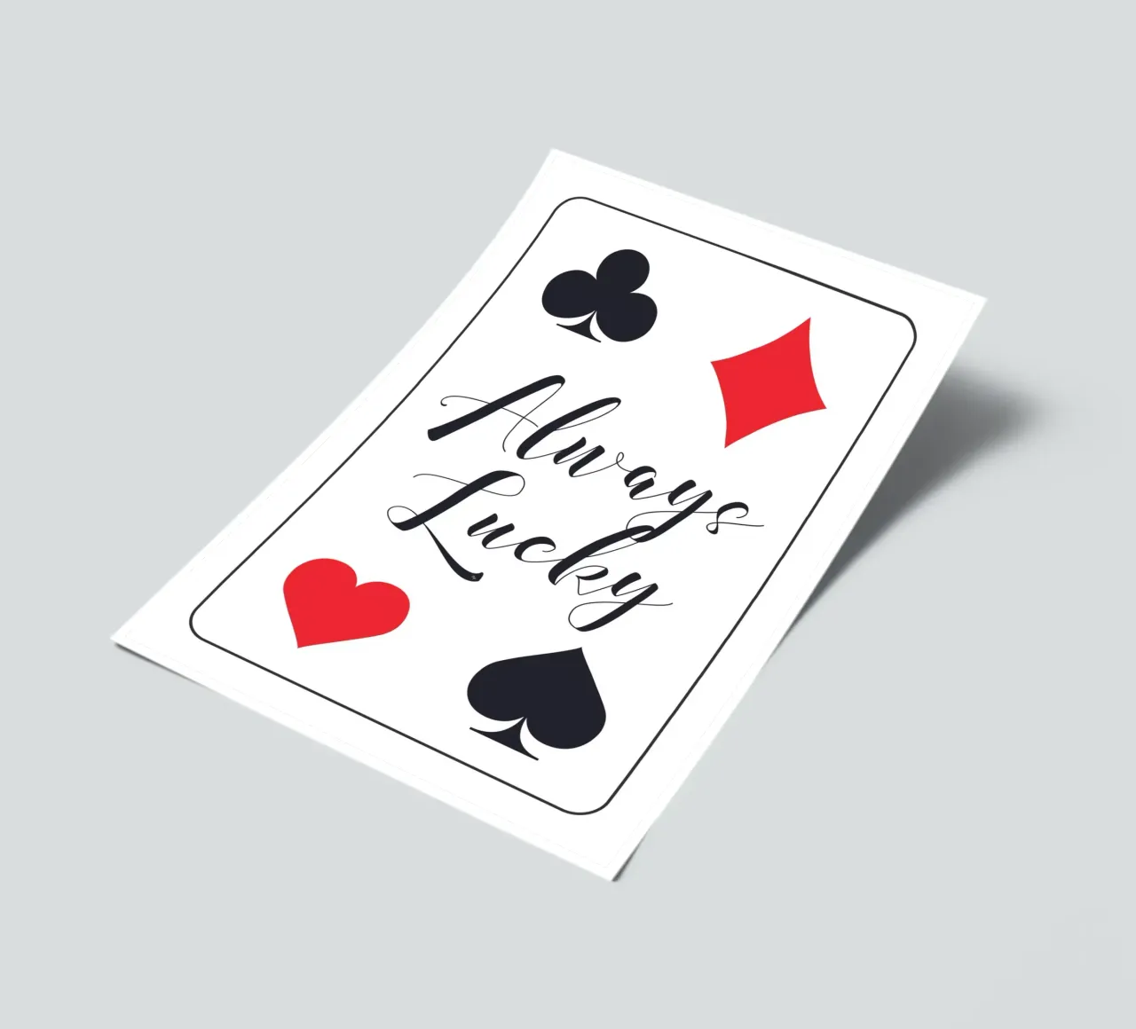 Always Lucky Spielkarte Stickerbogen von Martina