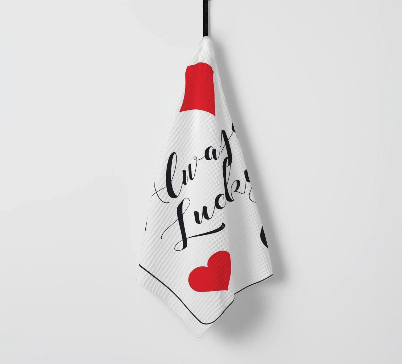 Always Lucky Playing card tea towel by Martina