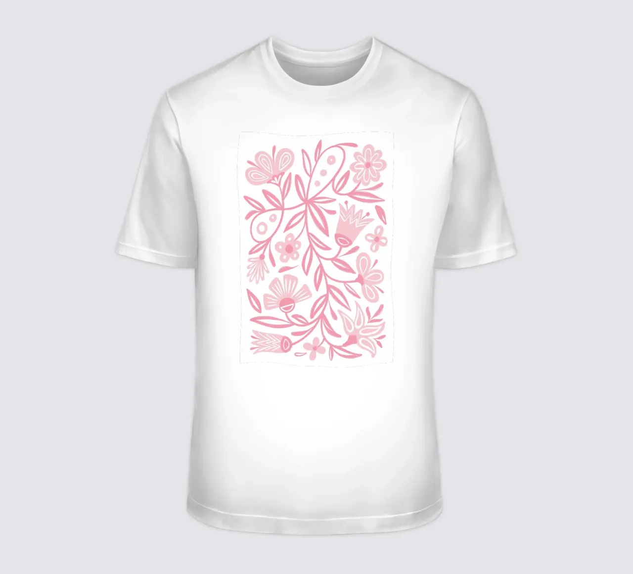 Folclore floreale rosa t-shirt da Martina
