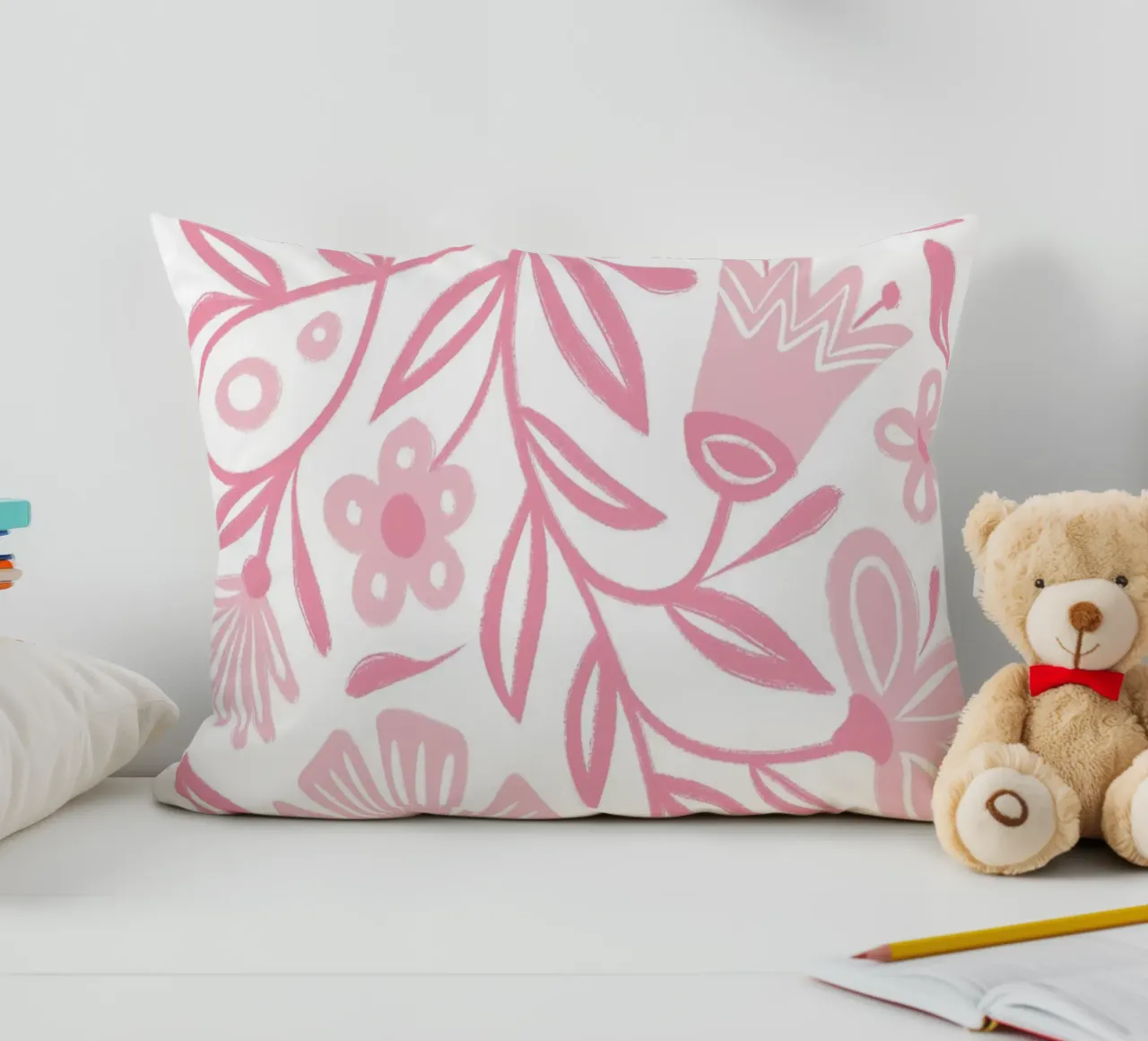 Folclore floreale rosa cuscino da Martina