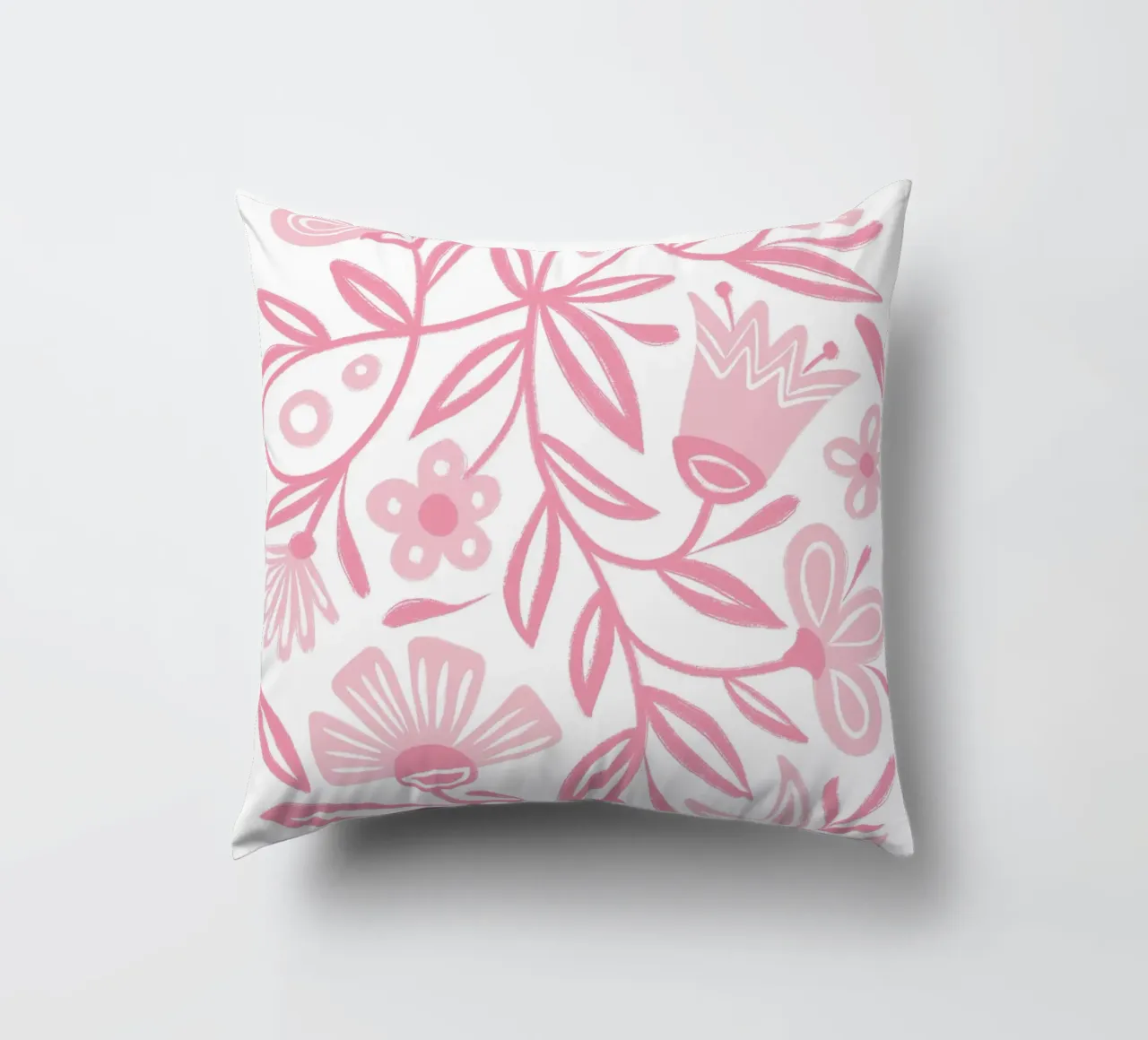 Folclore floreale rosa cuscino da Martina