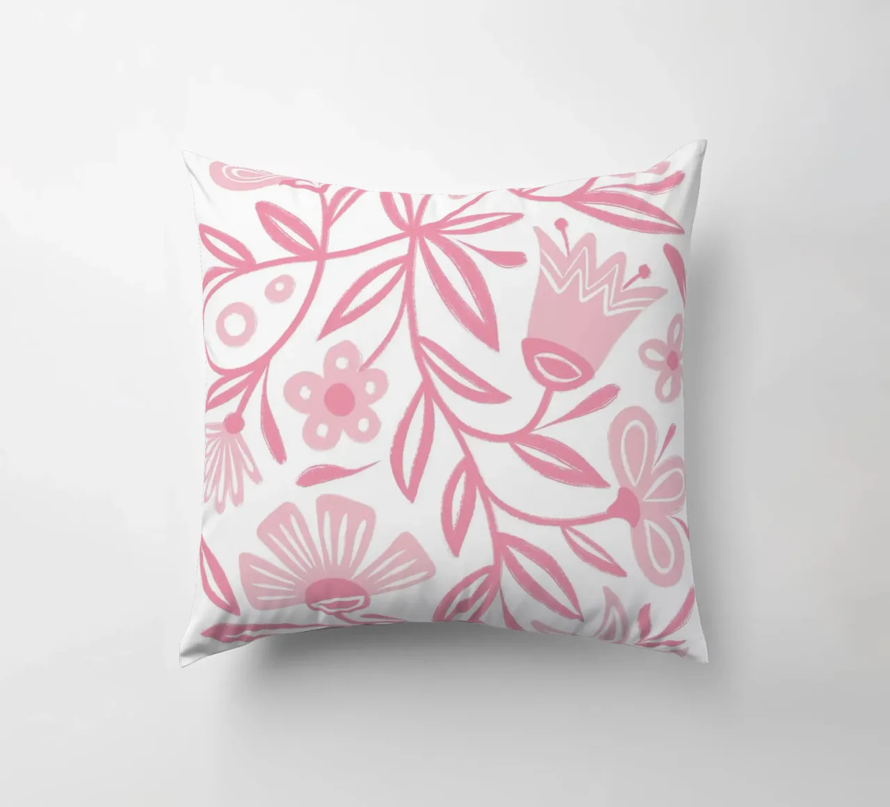 Folclore floreale rosa cuscino da Martina