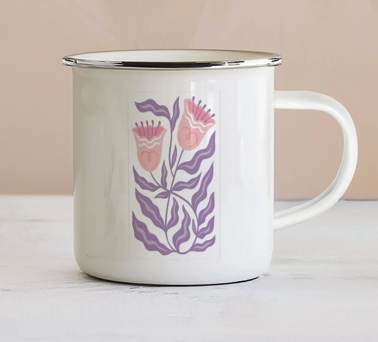 Tulipani popolari tazza in smalto da Martina