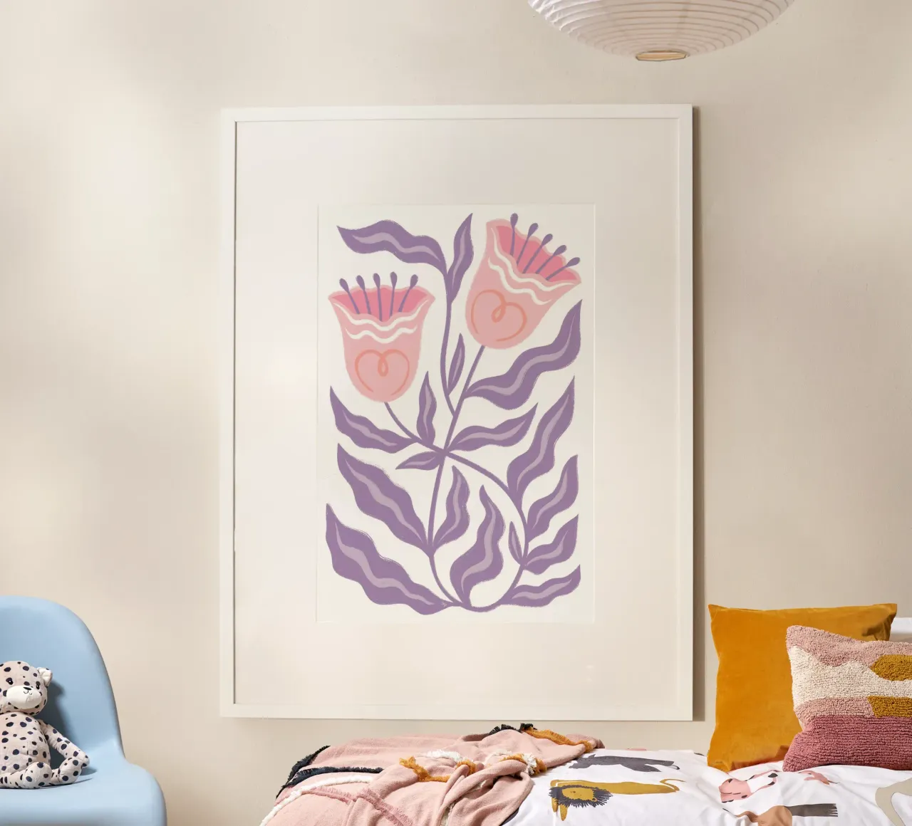 Tulipani popolari poster con telaio in plastica da Martina