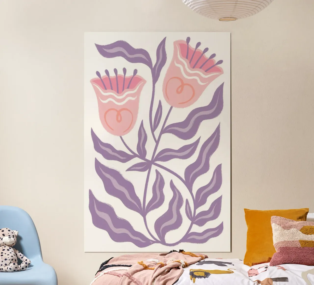 Tulipani popolari poster con telaio in plastica da Martina