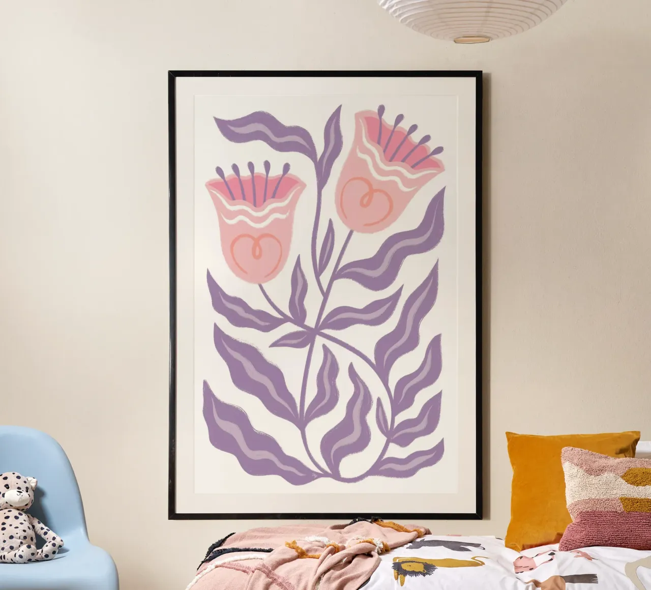 Tulipani popolari poster con telaio in plastica da Martina
