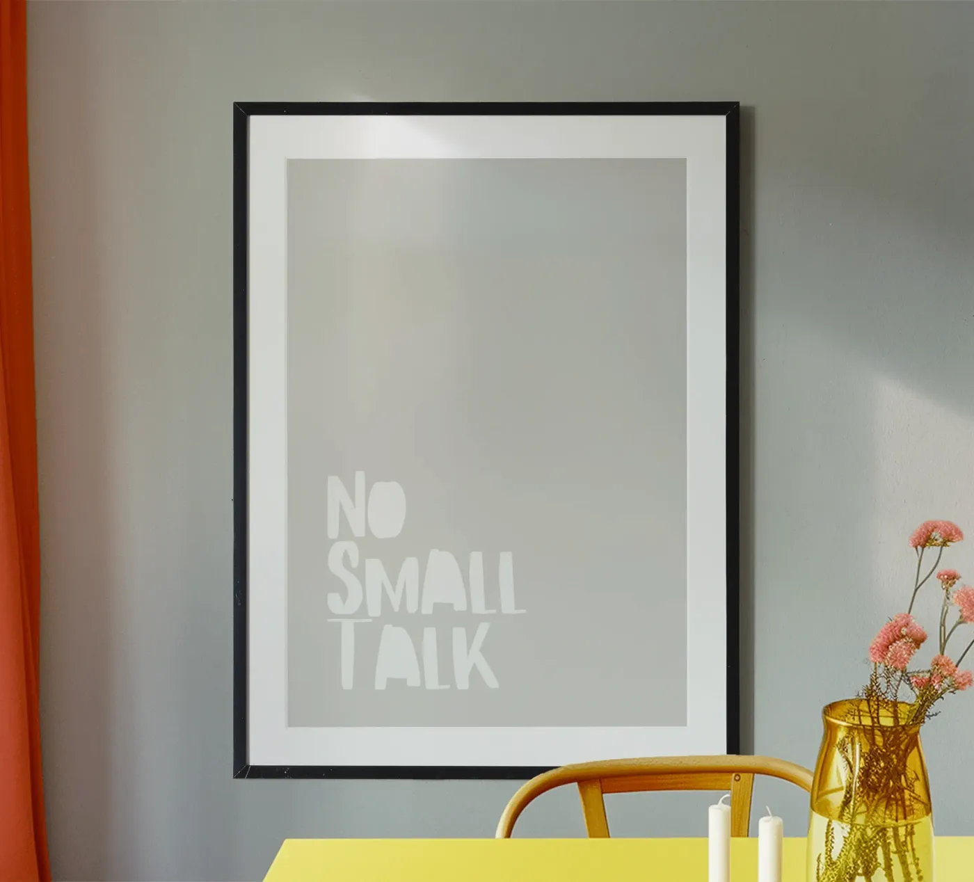 No Small Talk poster da PurePeachCleanLine