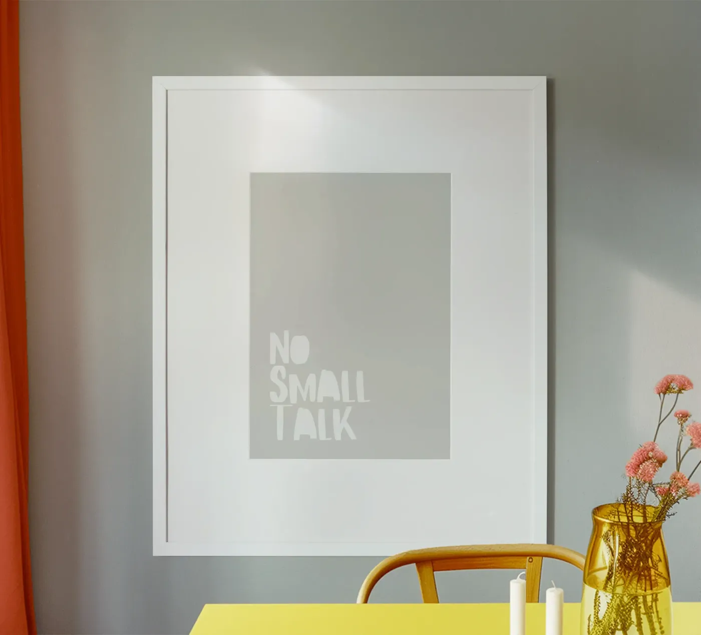 No Small Talk poster da PurePeachCleanLine