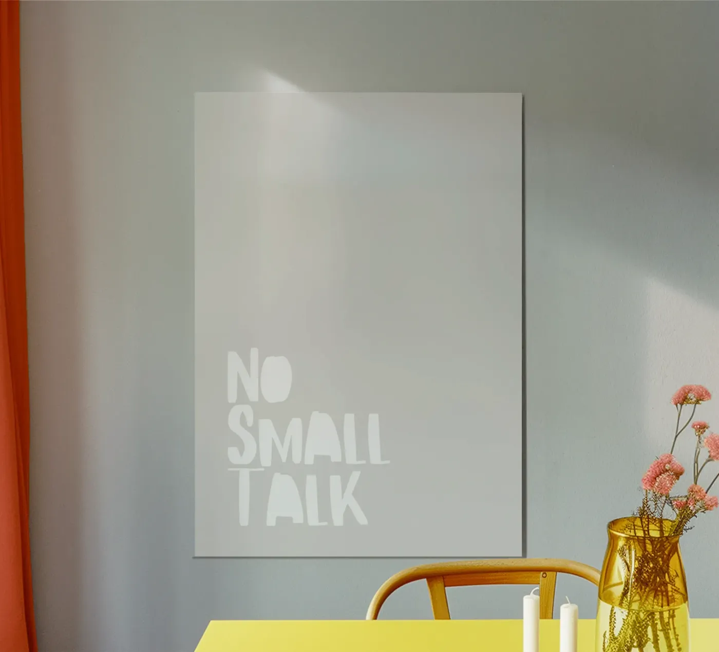No Small Talk poster da PurePeachCleanLine