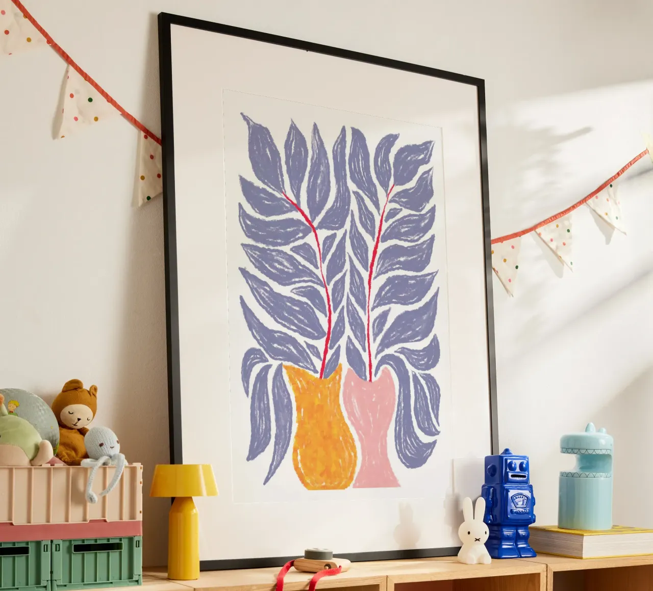 Purple Plants Kitchen hahnemühle by Martina