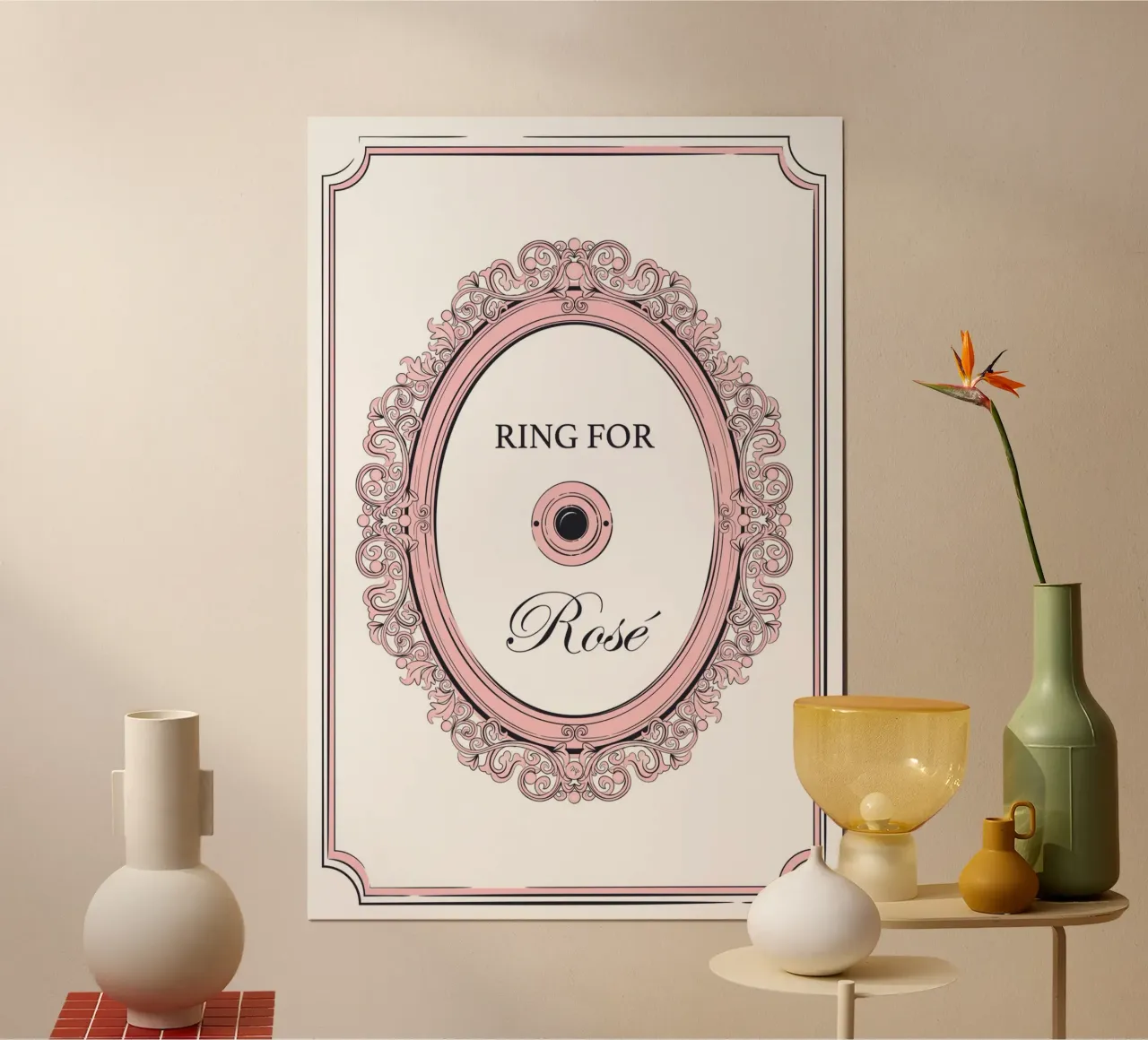 Anello per campanello di Rose Wine poster da Martina