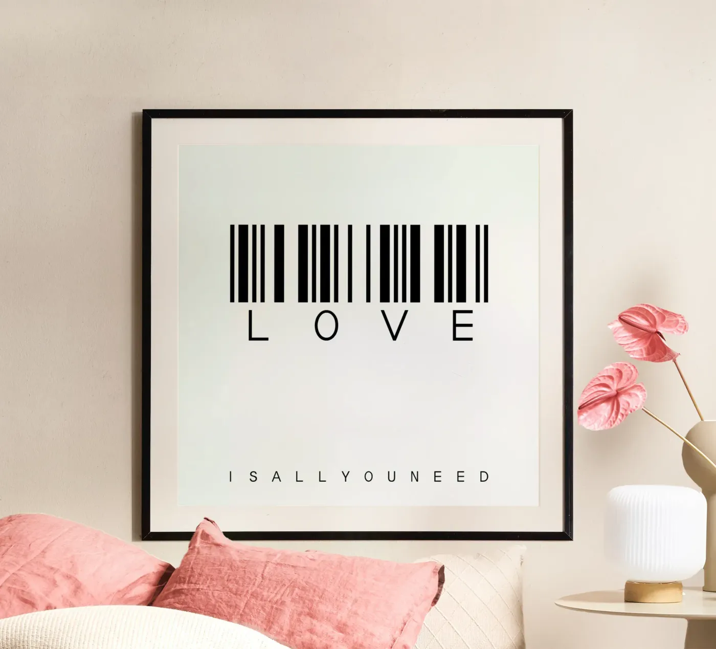 Barcode LOVE Poster von WordArt by Steffi