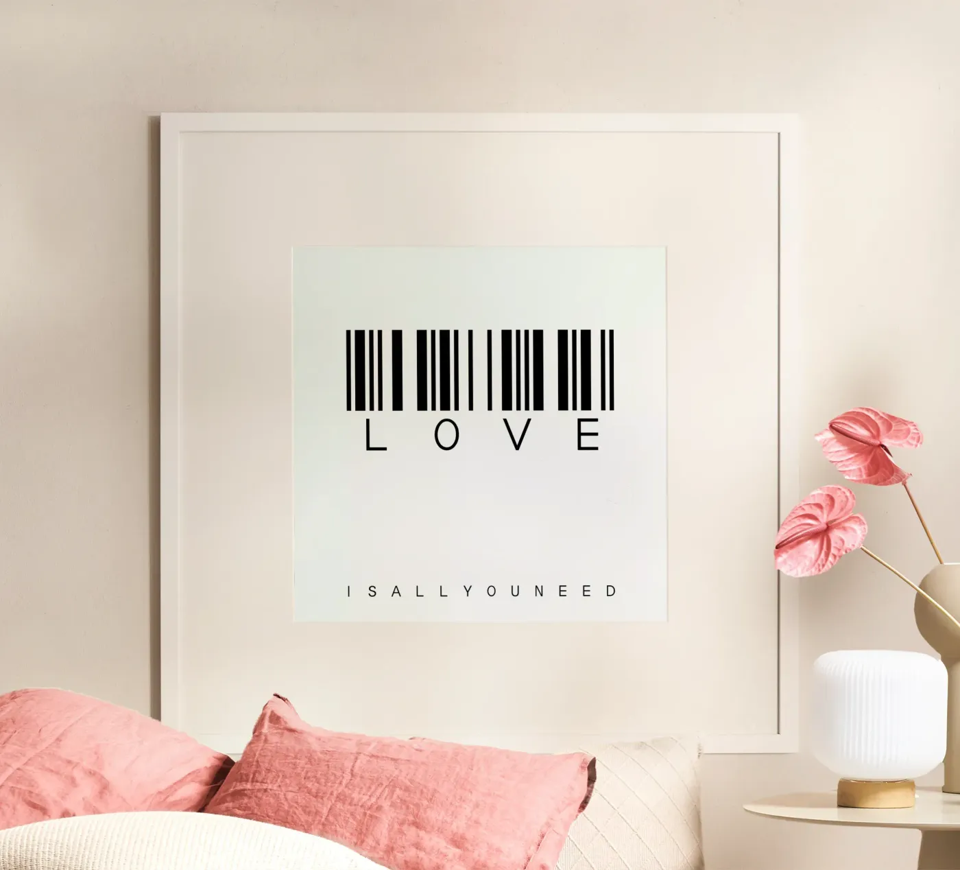 Barcode LOVE Poster von WordArt by Steffi