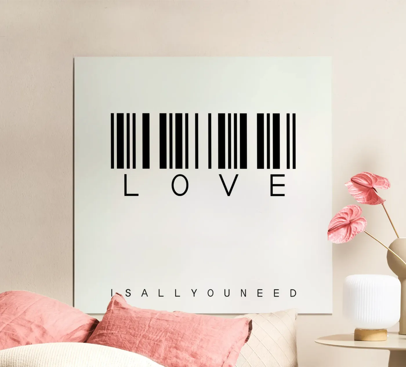 Barcode LOVE Poster von WordArt by Steffi