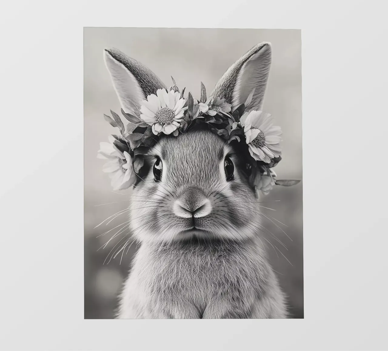 Hase mit Blumenkranz telo in pvc da theroom