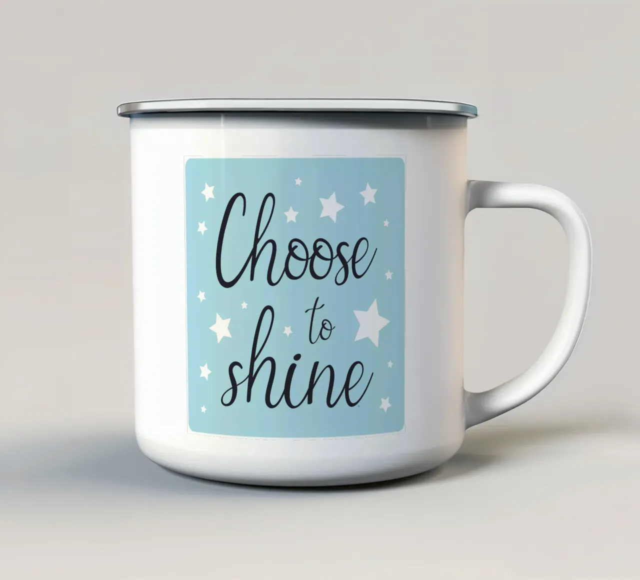 Scegli di brillare citazione positiva tazza in smalto da Martina