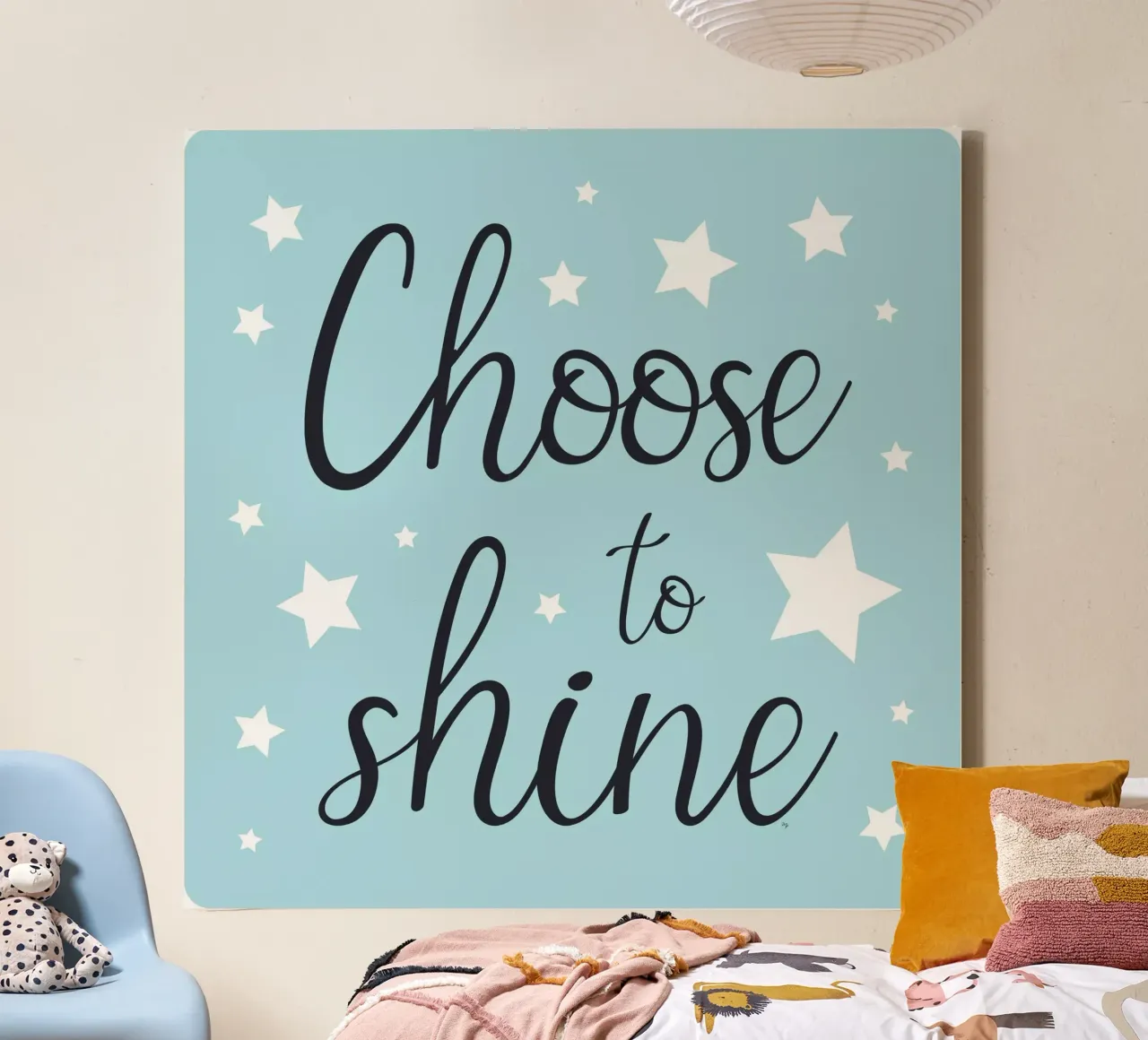 Scegli di brillare citazione positiva tela con Cornice a cassetta da Martina