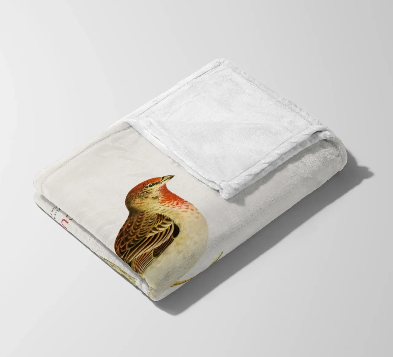Scharlachrosengimpel oder Carpodacus Erythrinus Fleecedecke von Vintagrafica