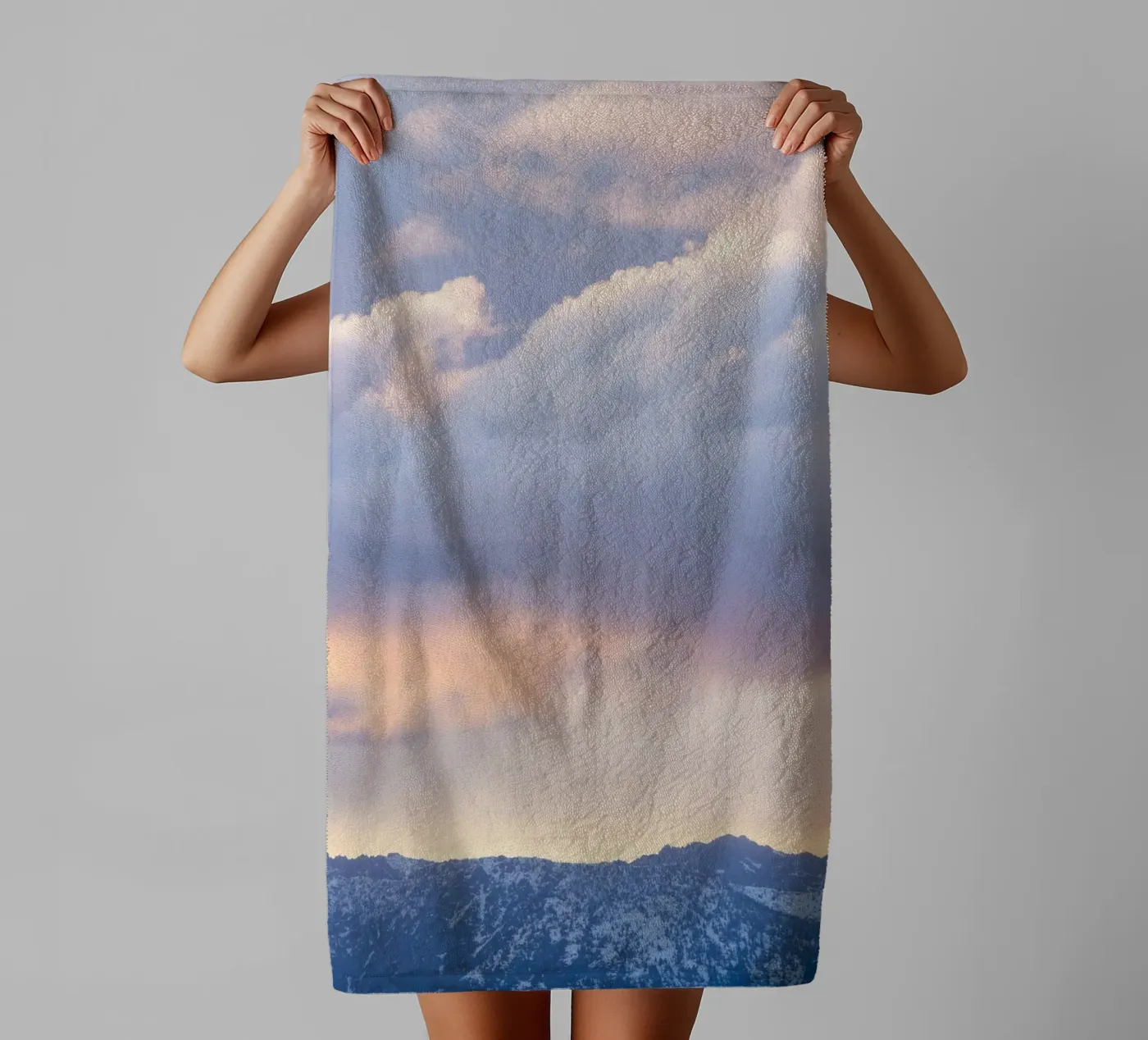 cloud mountain towel by marty