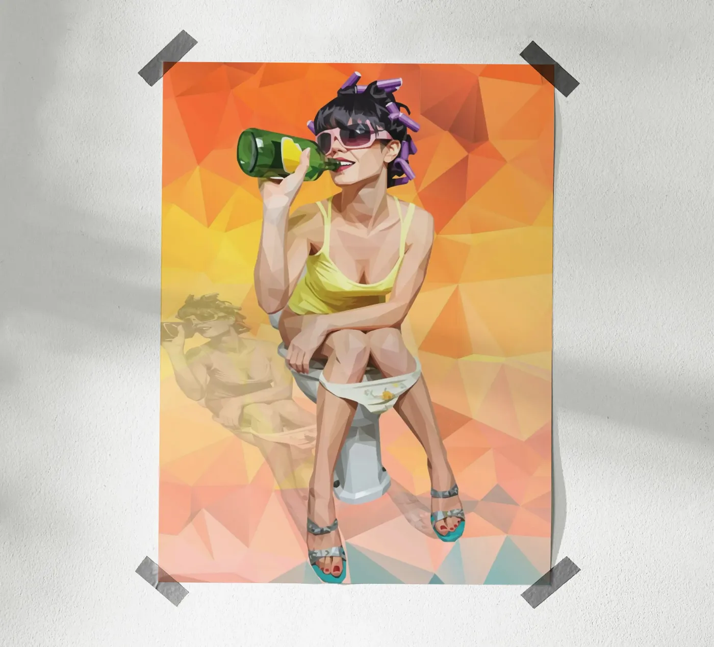 Ontsnap aan de routine poster van Self-expression