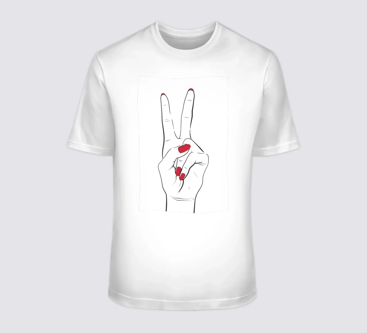 Victory V hand sign t-shirt by Martina