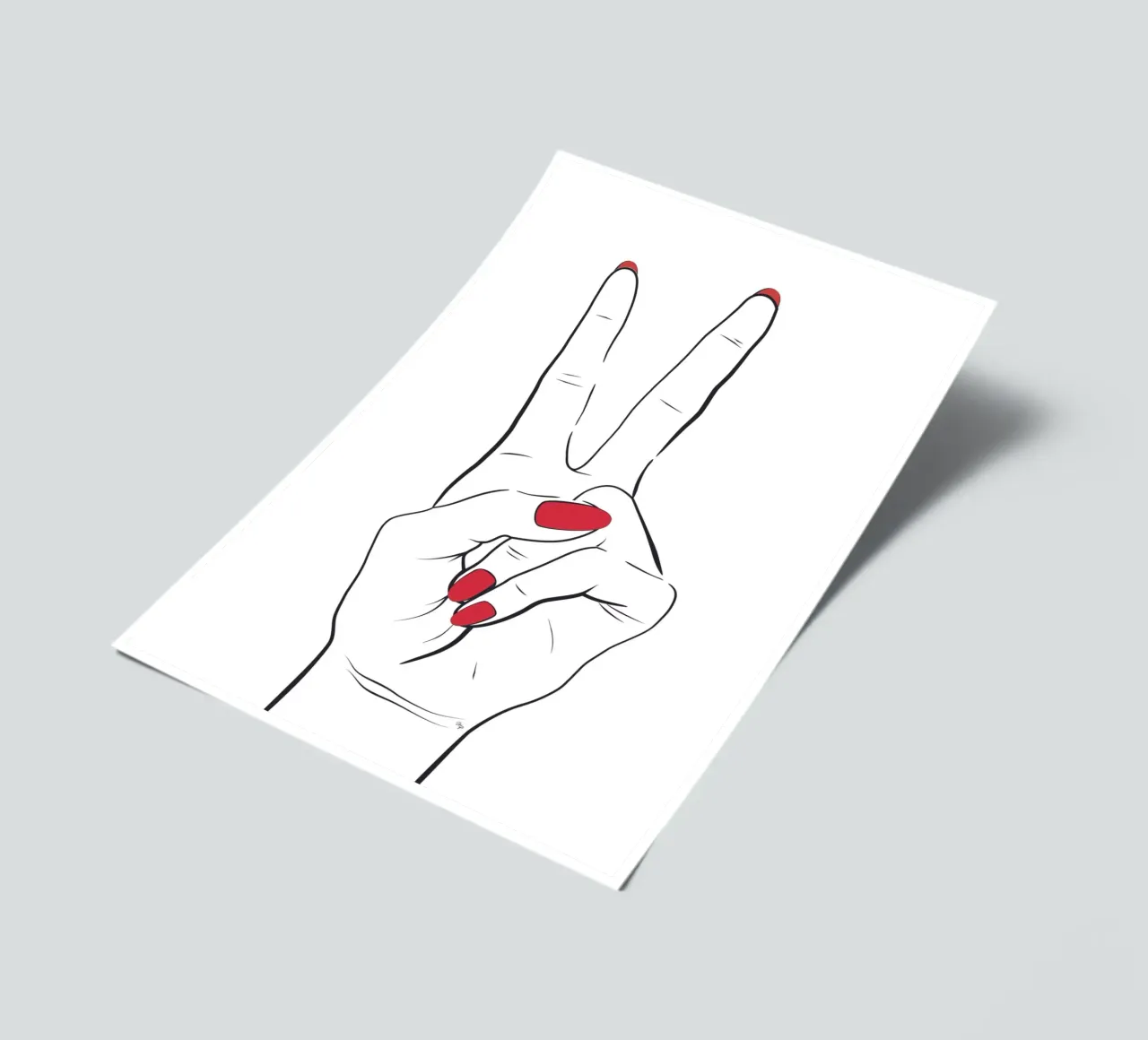 Victory V hand sign sticker sheet by Martina