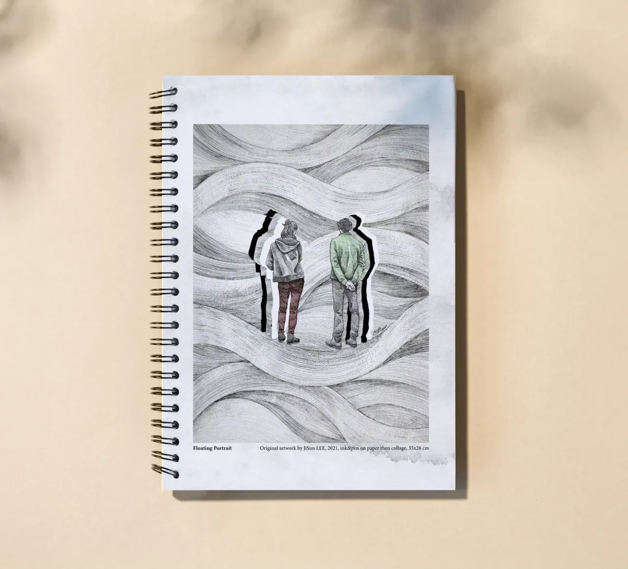 Floating Portrait - 1 spiral notebook by artleejisun