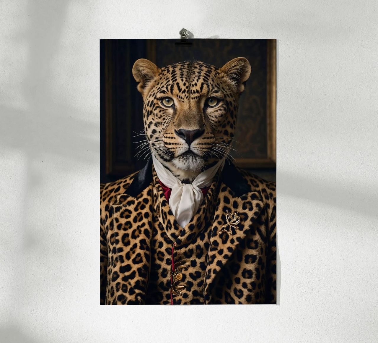 Leopold der Königliche Leopard - Majestätisches Wildtierporträt Poster von Beasts of Nobility