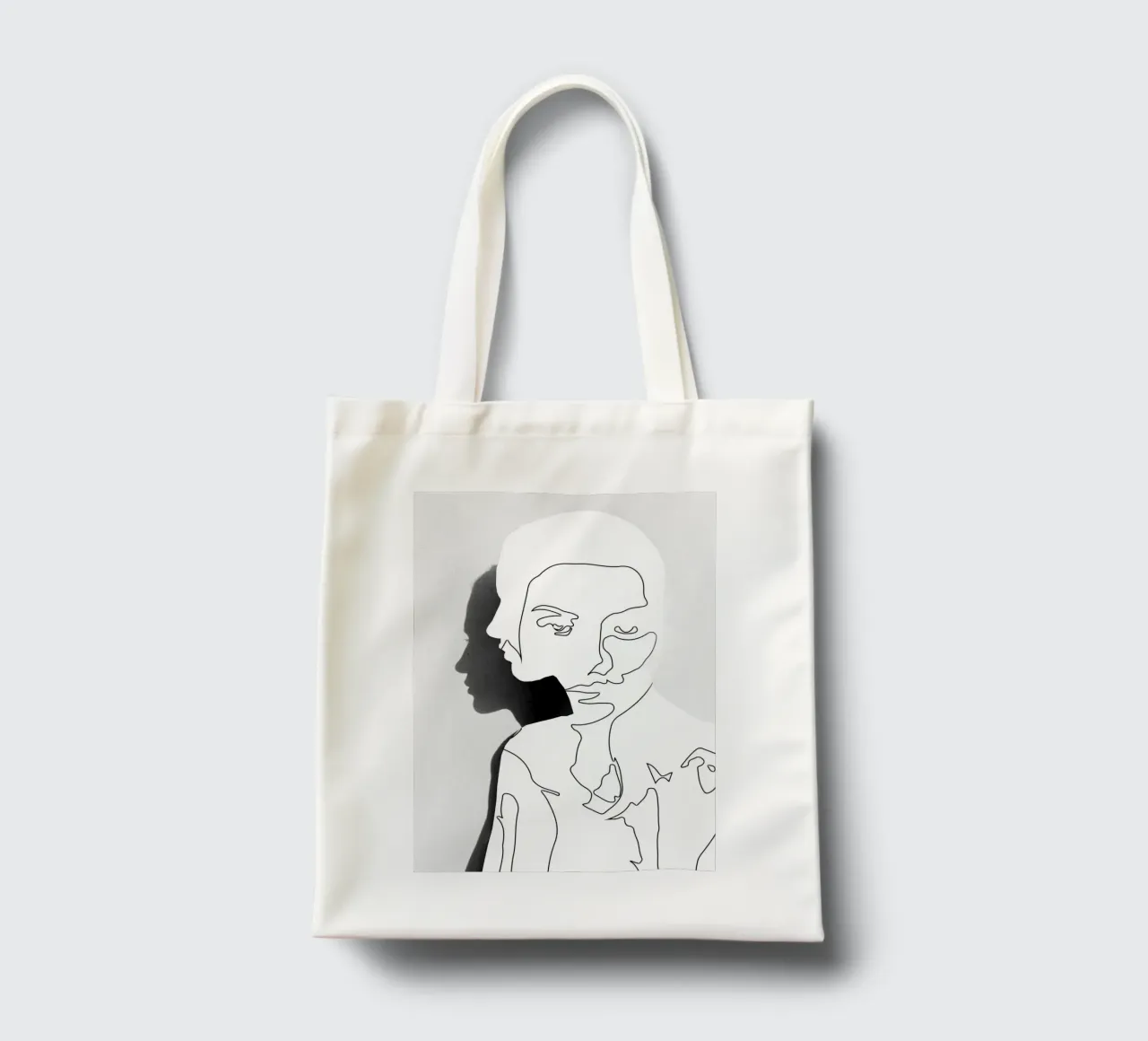 Portrait (Line Drawing ) tote bag by dada22