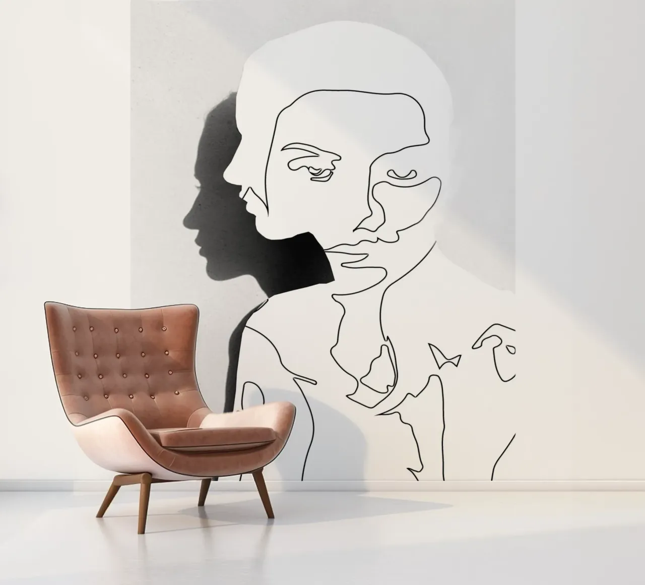 Portrait (Line Drawing ) photo wallpaper by dada22