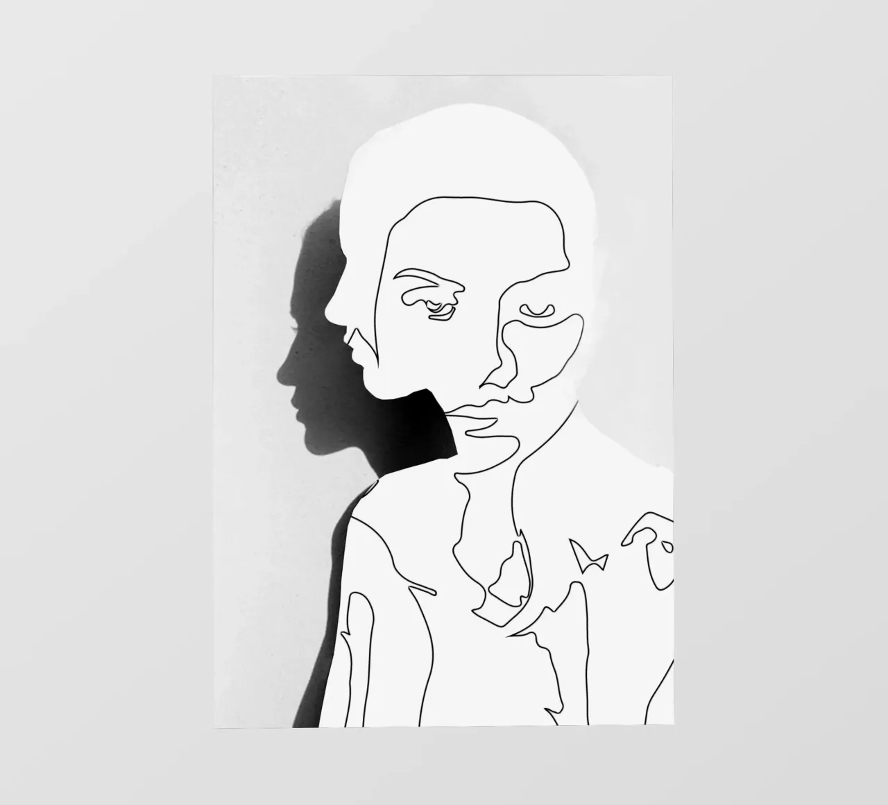 Portrait (Line Drawing ) pvc cover by dada22