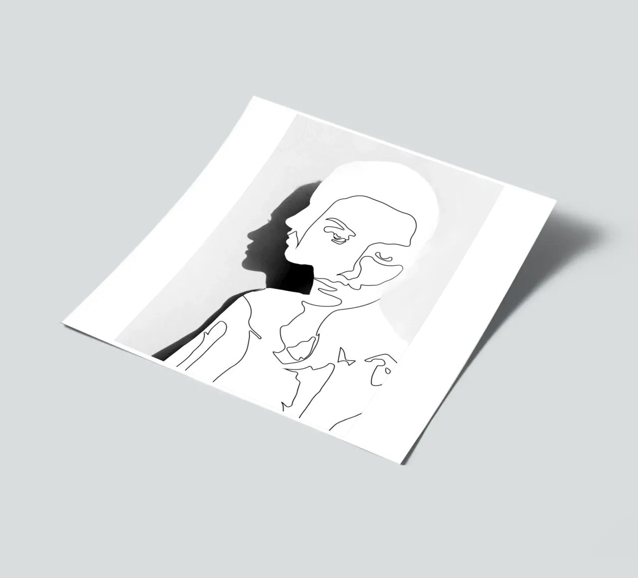 Porträt (Strichzeichnung) Stickerbogen von dada22