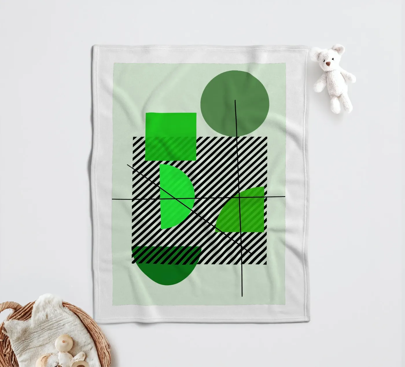 Emerald Draft fleece blanket by Robert