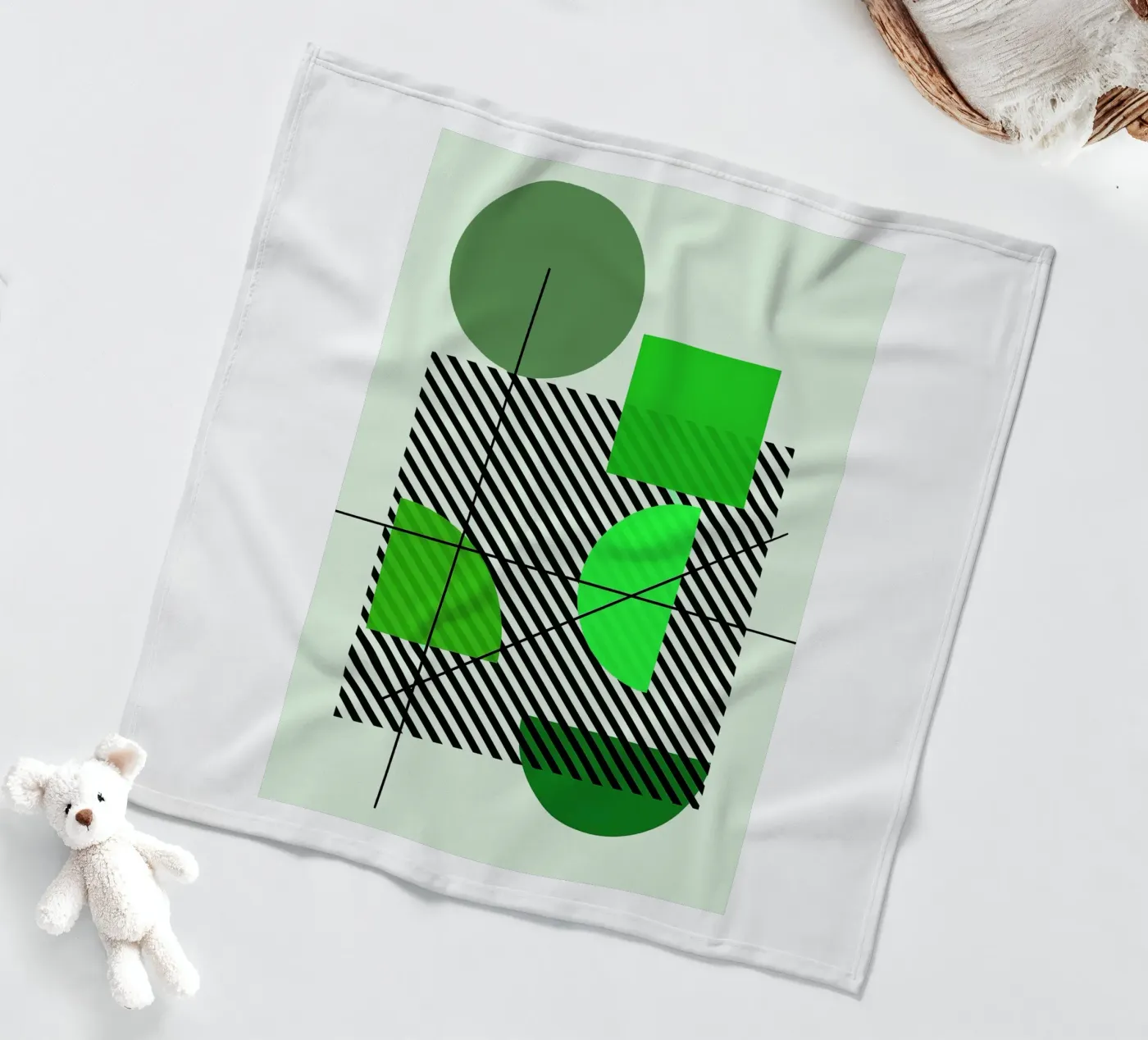Emerald Draft fleece blanket by Robert
