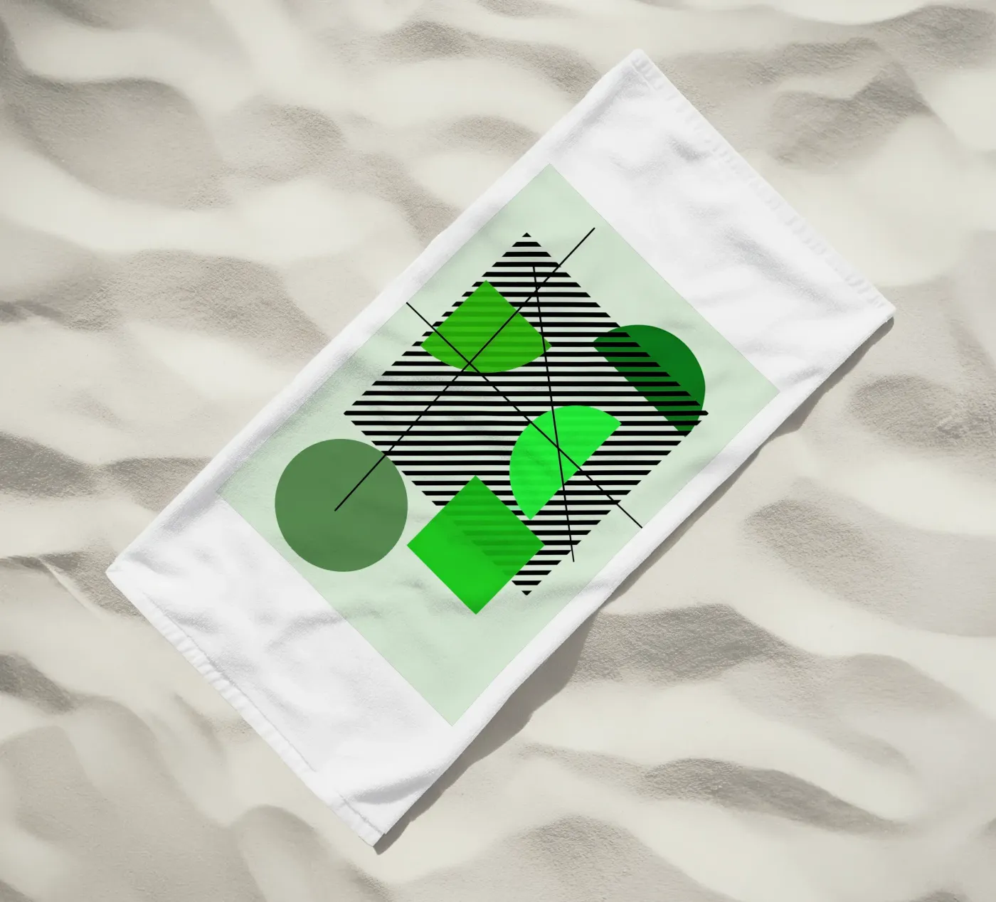 Emerald Draft beach towel by Robert