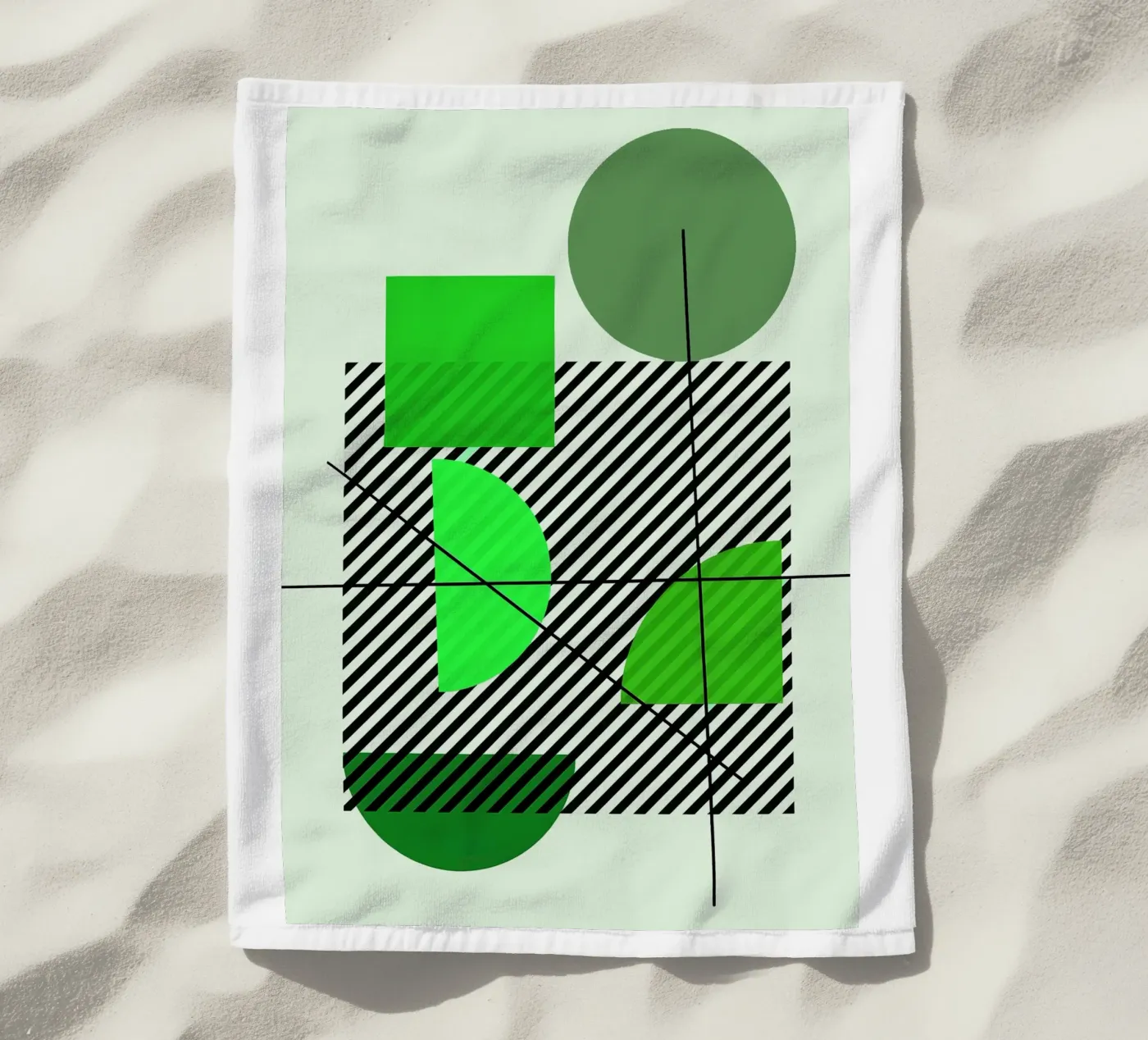 Emerald Draft beach towel by Robert